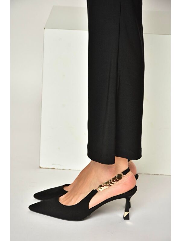 Fox Shoes Siyah Kadın Topuklu Ayakkabı Y308203204