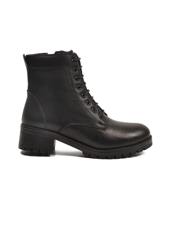 Ayakmod Kahverengi Ayakmod Hakiki Deri Bağcıklı Kadın Bot 2680-1 Z