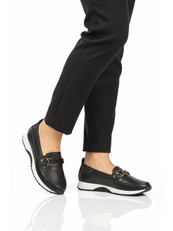 Ayakmod Siyah Ayakmod Hafif Esnek Kadın Casual Ayakkabı 065 Z