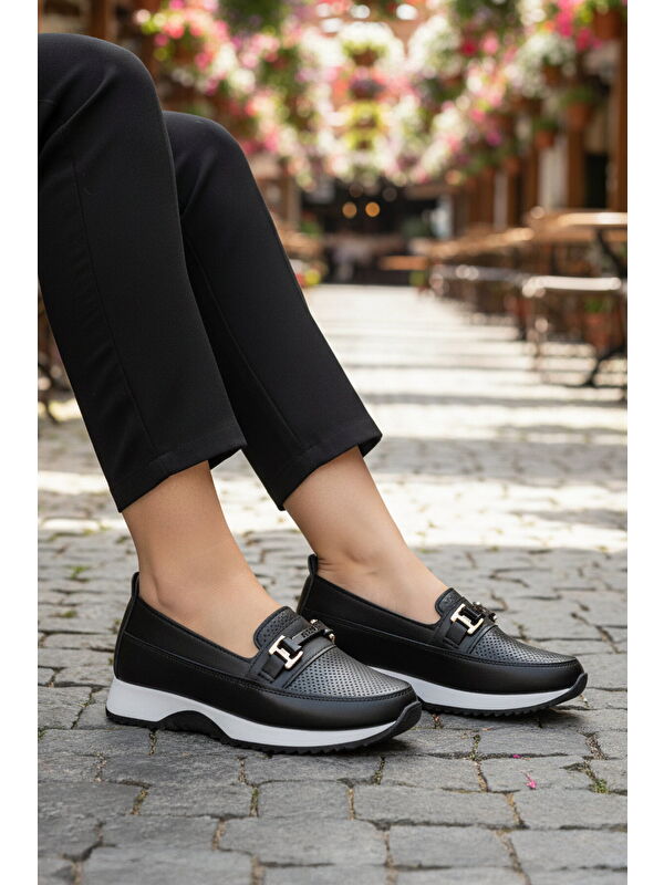 Ayakmod Siyah Ayakmod Hafif Esnek Kadın Casual Ayakkabı 065 Z