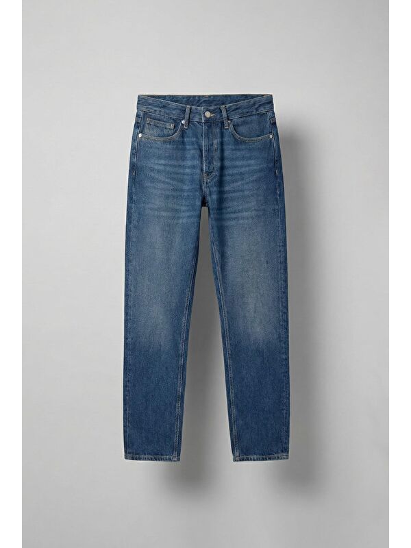 Abluka Online Erkek Relaxed Straight Fit Basic Jean Mavi