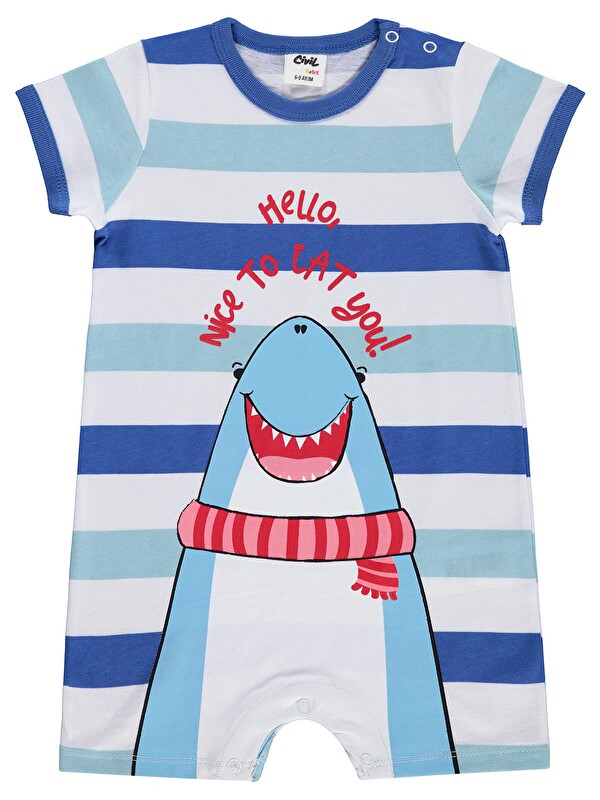 Civil Baby Nice To Eat You Baskılı 6-18 Ay Tulum - Beyaz