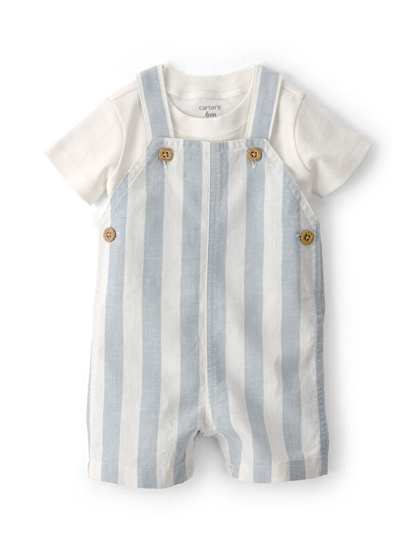 Carter's Erkek Bebek Salopet Set 3 Ay-24 Ay Yeşil