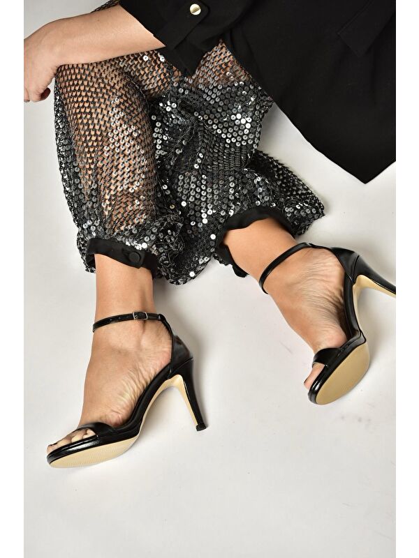 Fox Shoes Siyah Fox Shoes Topuklu Kadın Ayakkabı Y569716909