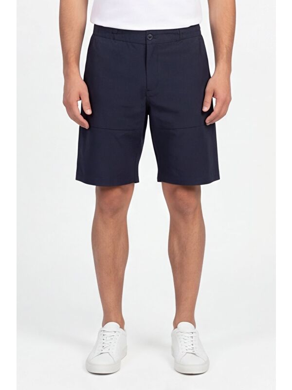 Sabri Özel Lacivert Bermuda Shorts