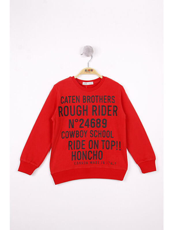 Toontoykids Erkek Çocuk Yazı Baskılı Sweatshirt