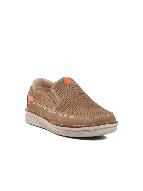 Kum Nubuk Hakiki Deri Erkek Casual Ayakkabı 2628 M - Görsel 4