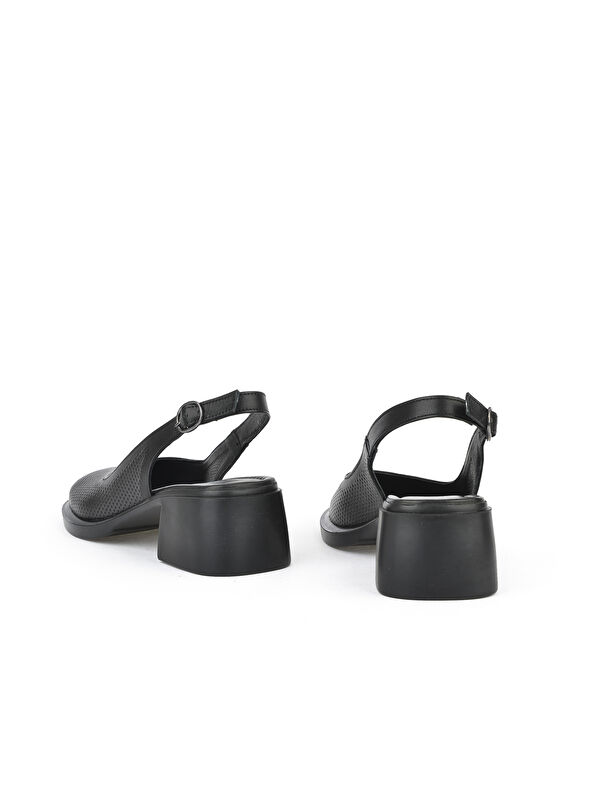 Kadın Hakiki Deri Topuklu Ayakkabı 151992Z8001 Siyah - Görsel 4