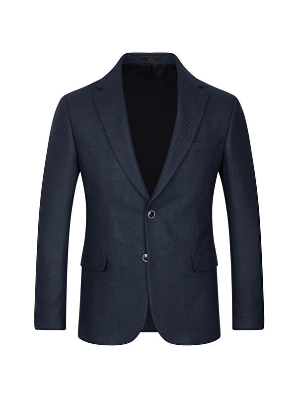 Hatemoğlu Lacivert Comfort Fit Mono Yaka Klasik Ceket