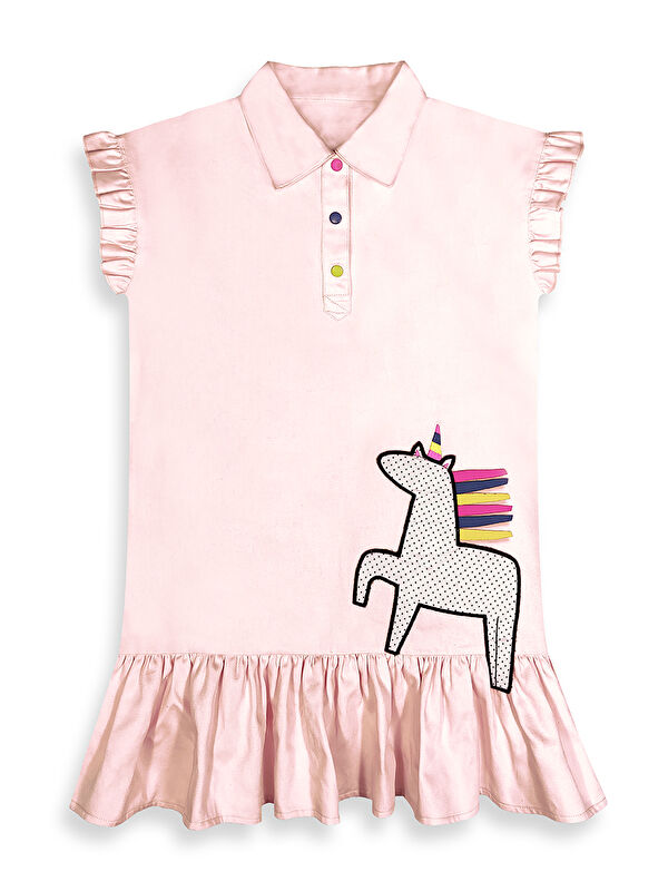 Denokids Puantiye Kız Çocuk Gömlek Elbise