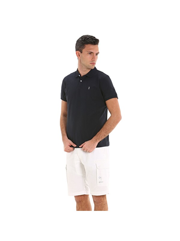 Slam Polo Erkek Mavi Polo Tişört