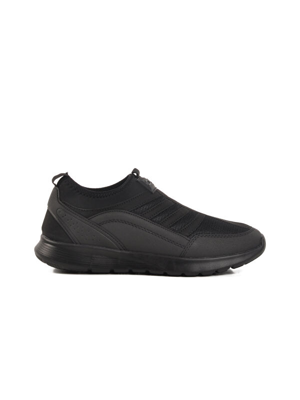 Siyah Fileli Hafif Esnek Erkek Spor Ayakkabı Disc M - Görsel 2