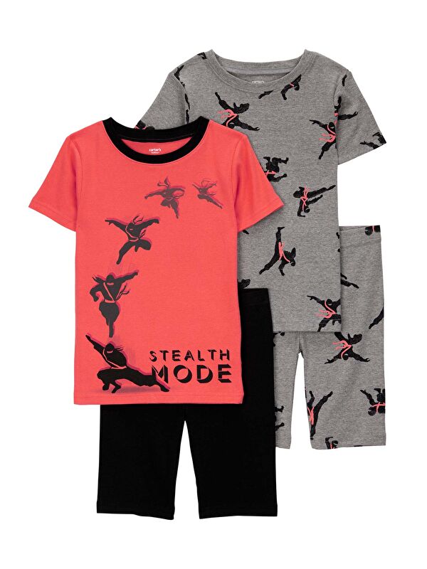 Carter's Erkek Çocuk Pijama Set 4'lü Paket 5-8 Yaş Çok Renkli