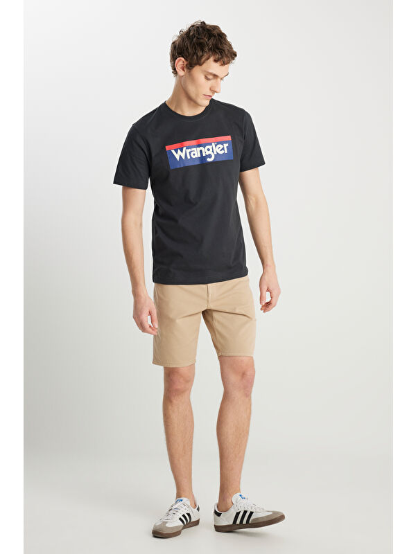 Wrangler Slim Fit Pamuklu Esnek Deve Tüyü Rengi 5 Cep Şort