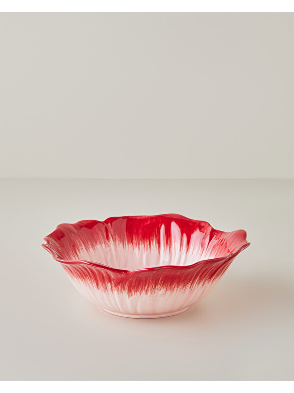 English Home Flowerella Dolomite Kase 22 cm Kırmızı-Pembe