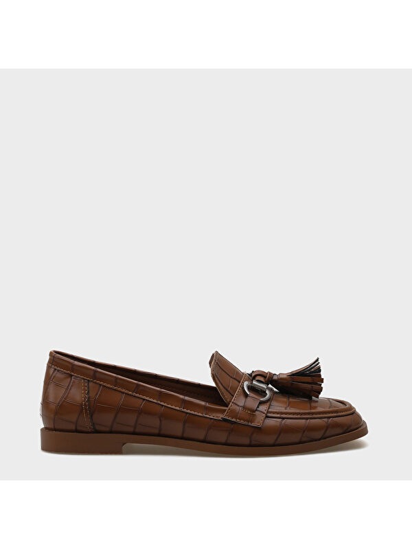 Carolin Metal Tokalı Püsküllü Kadın Loafer Ayakkabı - Görsel 2