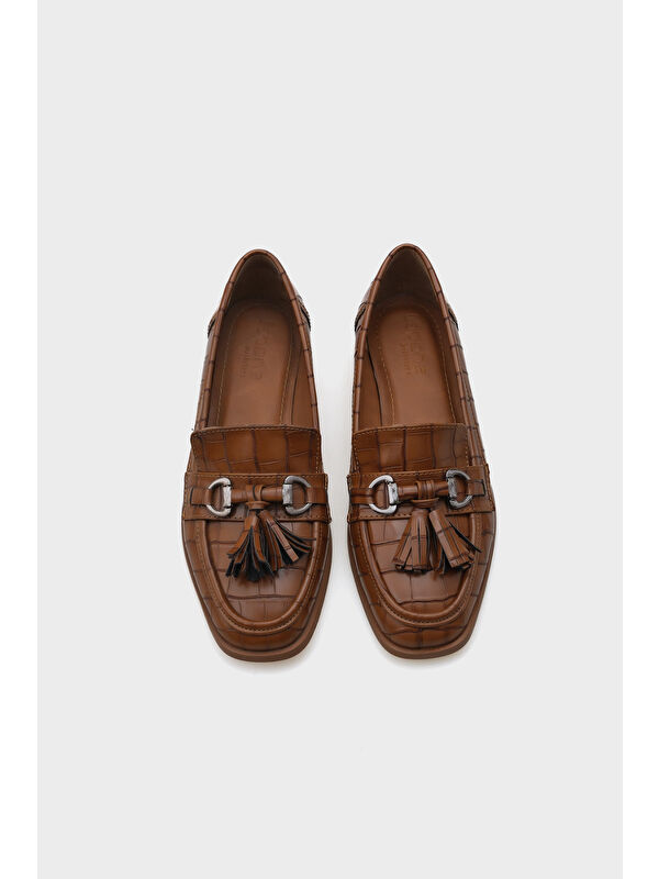 Carolin Metal Tokalı Püsküllü Kadın Loafer Ayakkabı - Görsel 7