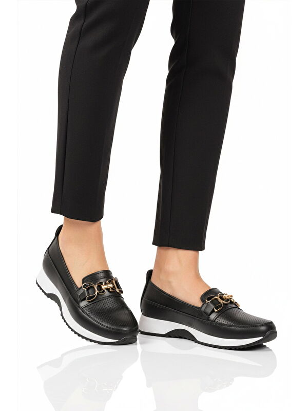 Ayakmod Siyah Ayakmod Hafif Esnek Kadın Casual Ayakkabı 064 Z