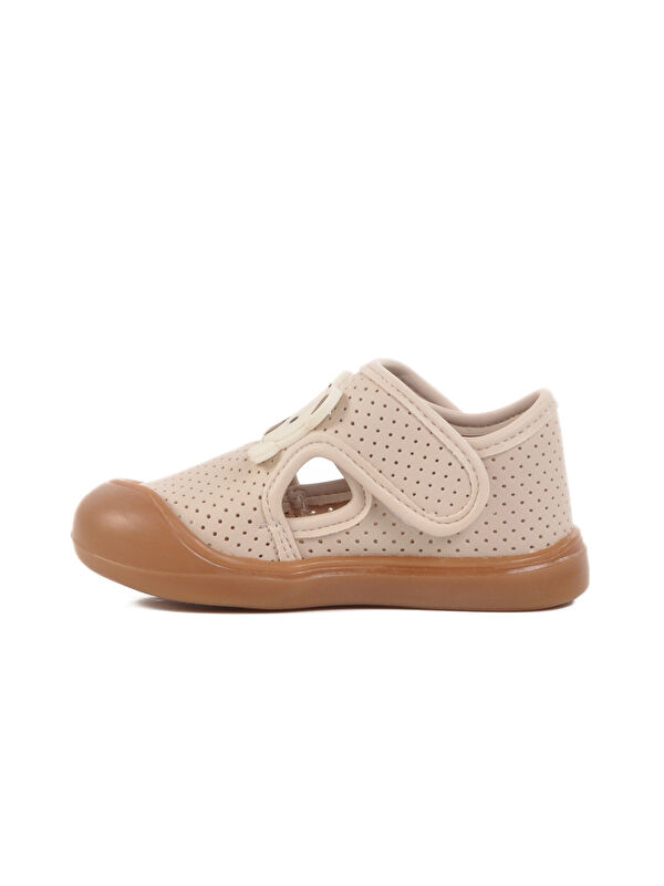 Bej Cırtlı Ortopedik Unisex Bebek Ayakkabı 25T101 İA - Görsel 3