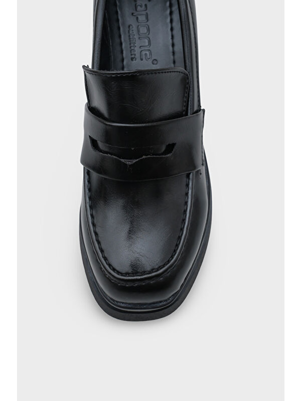 Danni 1003 Yuvarlak Burunlu Orta Topuklu Kadın Loafer - Görsel 4