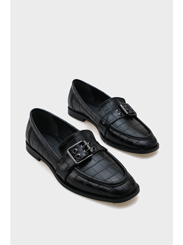 Carla Metal Tokalı Kadın Loafer Ayakkabı - Görsel 3