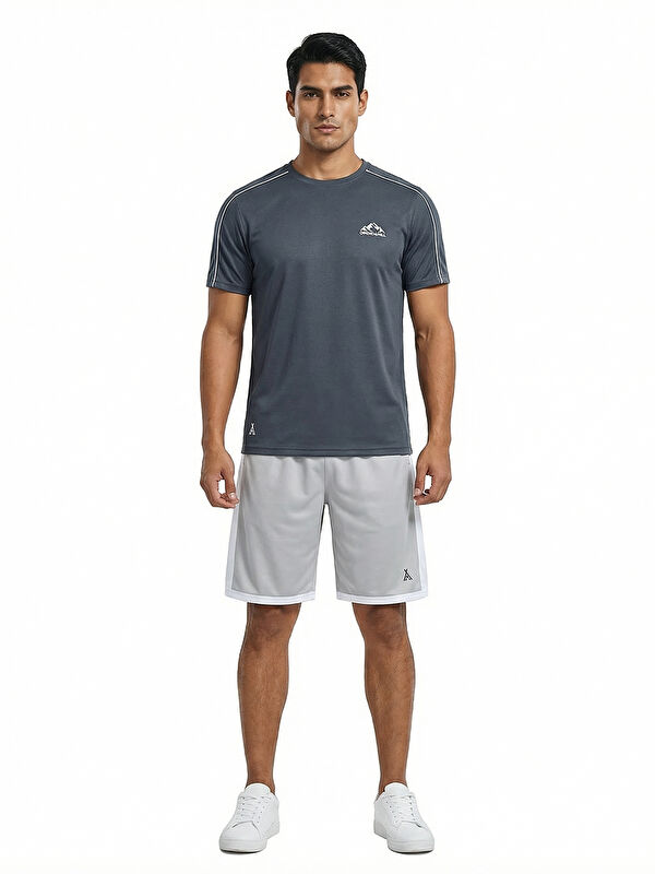 ORENDAHİLL ORENDAHILL Erkek Spor Tişört Hızlı Kuruyan Esnek Regular Fit Trim Detaylı Activewear
