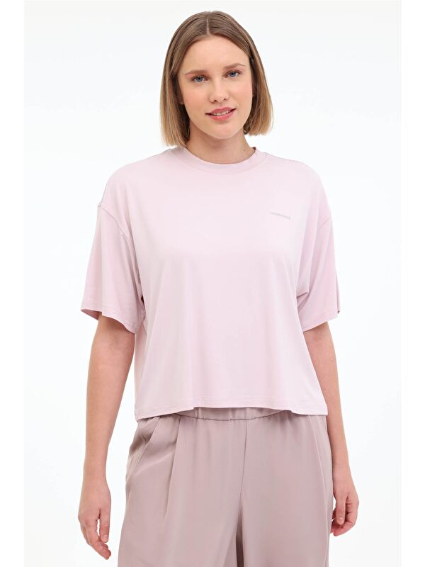 Lumberjack WL BAMB 11BMB-004 5FX Pembe Kadın Kısa Kol T-Shirt