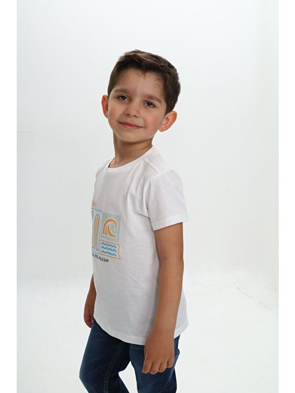 Toontoykids Erkek Çocuk Surf Tema Baskılı Tişört