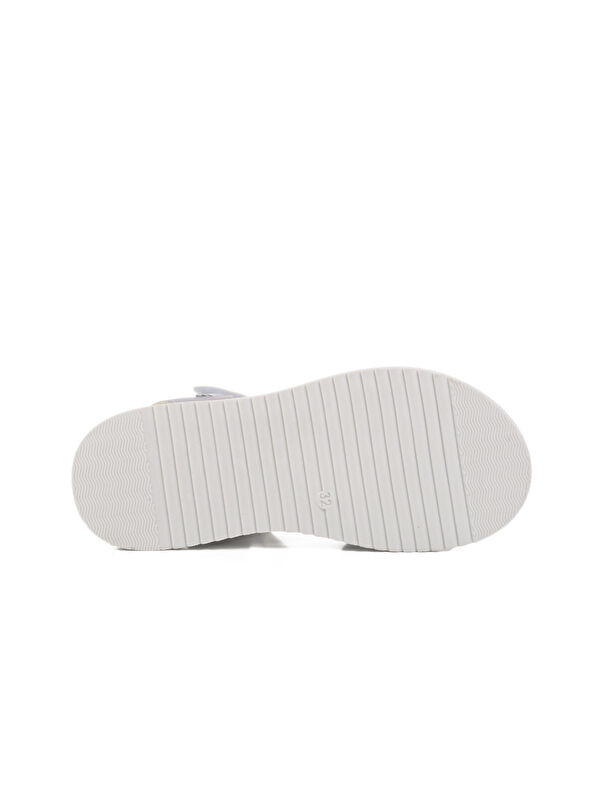 Gümüş Simli Cırtlı Ortopedik Kız Çocuk Sandalet 25T105 F - Görsel 6