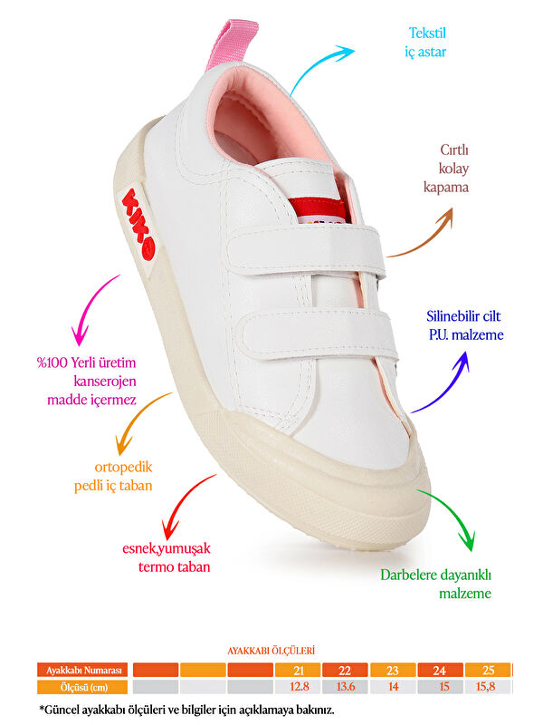 Suba Cırtlı Termo Taban Kız Bebek Günlük Spor Ayakkabı - Görsel 3