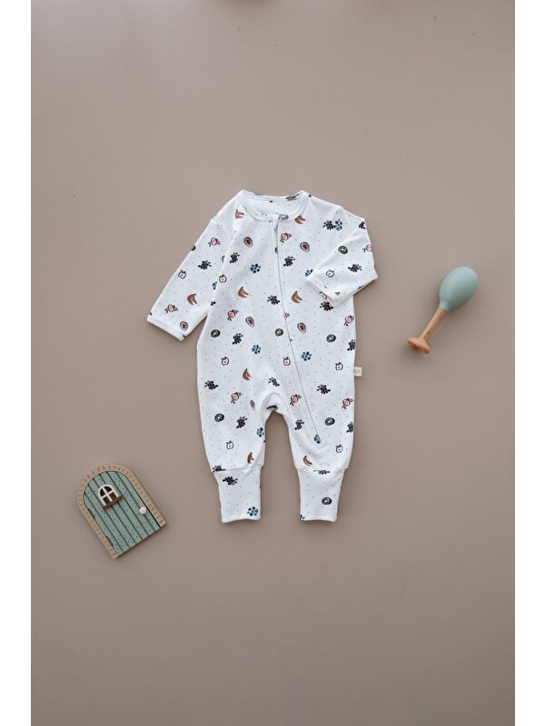 Oh La La Koala For Little Ones Meyve Baskılı Calmy Serisi Kendinden Patikli Fermuarlı Tulum