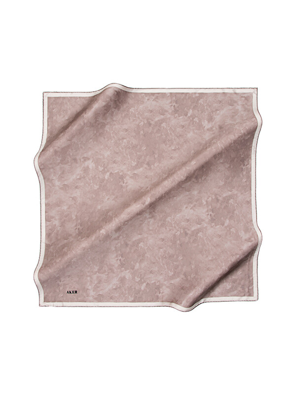 AKER Gül Kurusu 90X90 İpek Pamuk Eşarp
