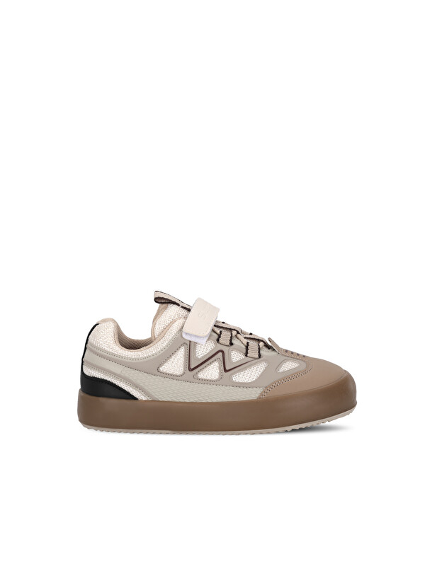 SLAZENGER KOBALT I Unisex Çocuk Cırt Cırtlı Bej / Kahve Günlük Spor Ayakkabısı