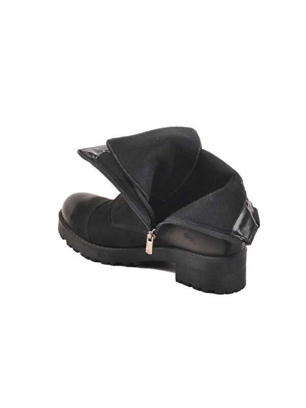 Siyah Nubuk Hakiki Deri Kadın Bot 670 Z - Görsel 5