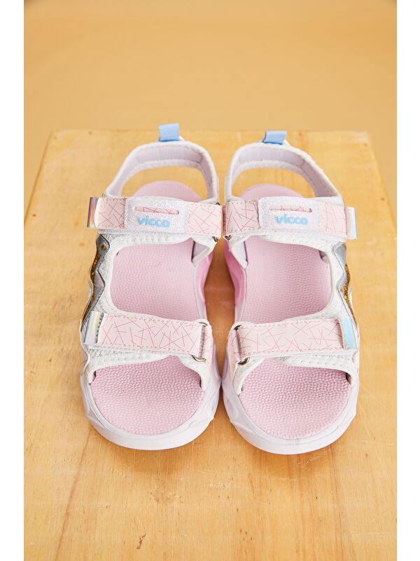 Legendy Işıklı Kız Okul Öncesi Beyaz Sandalet - Görsel 4