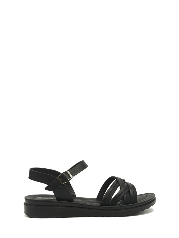 Polaris 409042.Z Siyah Kadın Comfort Sandalet