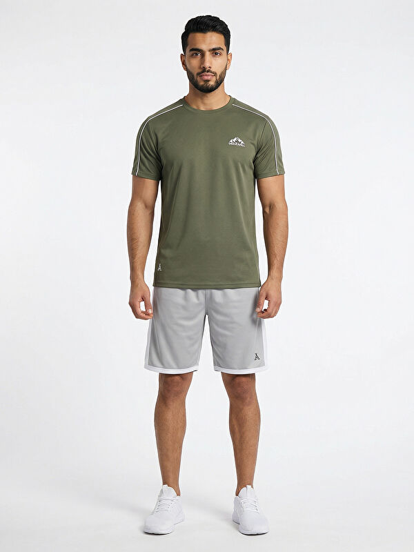 ORENDAHİLL ORENDAHILL Erkek Spor Tişört Hızlı Kuruyan Esnek Regular Fit Trim Detaylı Activewear