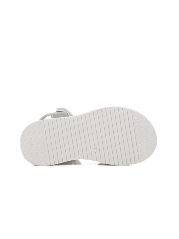 Gümüş Simli Cırtlı Ortopedik Kız Çocuk Sandalet 25T105 P - Görsel 6