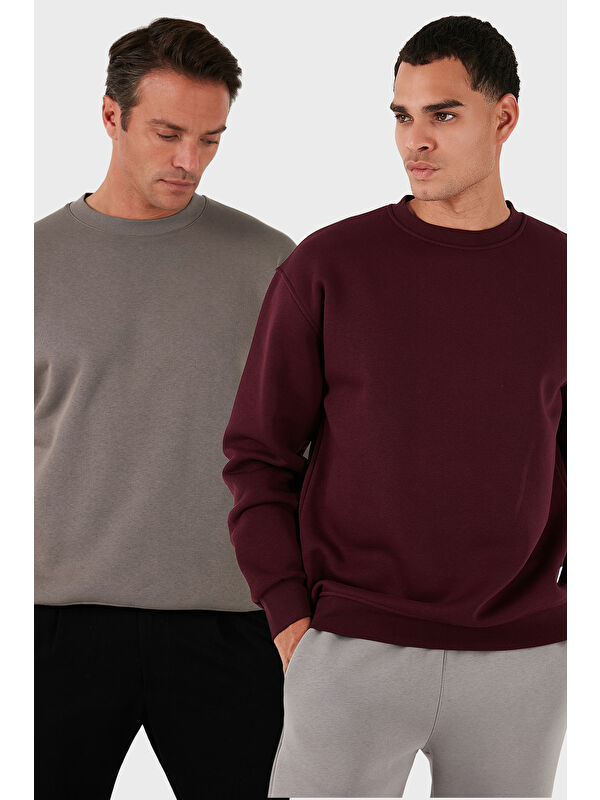 Buratti Regular Fit Bisiklet Yaka Şardonlu 2'li Paket Sweat 5905255S2