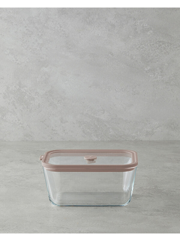 English Home Simone Borosilikat Saklama Kabı 1300 ml Açık Pembe