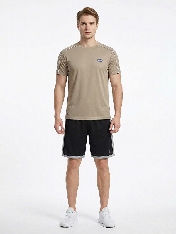 ORENDAHİLL ORENDAHILL Erkek Spor Tişört Hızlı Kuruyan Esnek Regular Fit Trim Detaylı Activewear