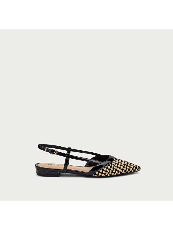 Frau Kadın Babet 63R1 TWO-TONE RAFFIA SLINGBACKS