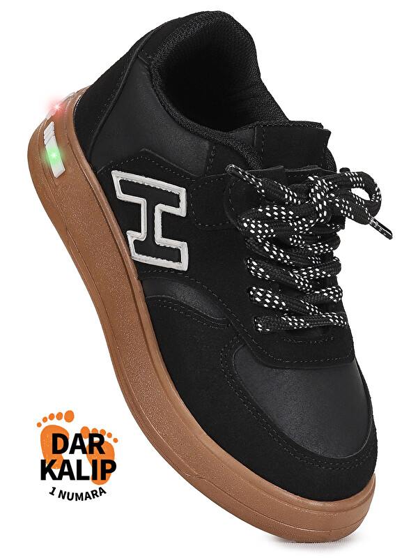 Kiko Kids Lacer Cırtlı Bağcıklı Işıklı Erkek Çocuk Spor Ayakkabı