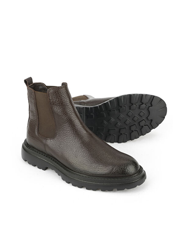 Erkek Hakiki Deri Bot 1531043Z42015 Kahve - Görsel 5