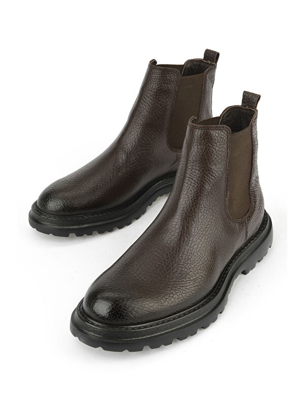 Erkek Hakiki Deri Bot 1531043Z42015 Kahve - Görsel 6