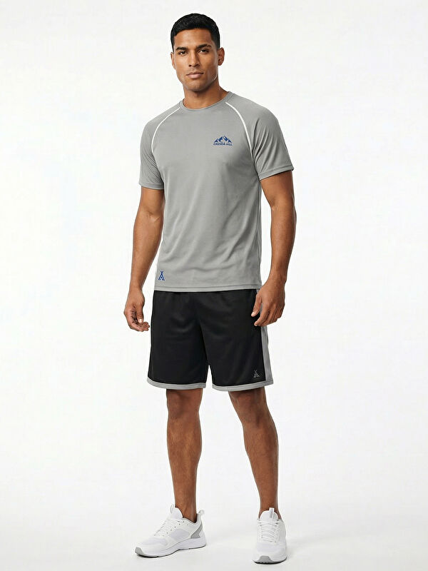 ORENDAHİLL ORENDAHILL Erkek Spor Tişört Hızlı Kuruyan Esnek Regular Fit Trim Detaylı Activewear