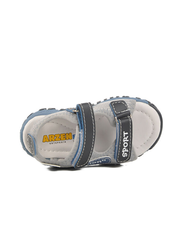 Lacivert Cırtlı Ortopedik Erkek Çocuk Spor Sandalet 25T102 B - Görsel 5