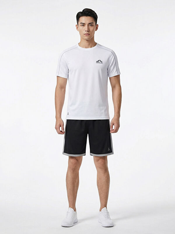 ORENDAHİLL ORENDAHILL Erkek Spor Tişört Hızlı Kuruyan Esnek Regular Fit Trim Detaylı Activewear