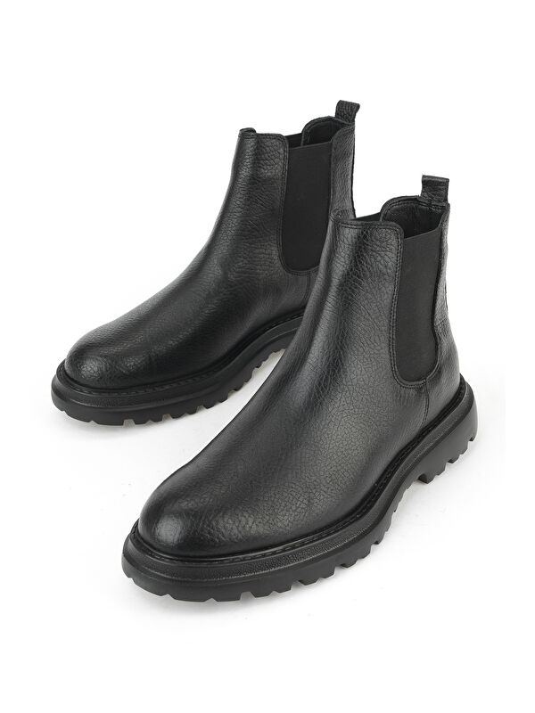 Erkek Hakiki Deri Bot 1531043Z42015 Siyah - Görsel 6