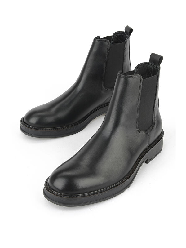 Erkek Hakiki Deri Bot 1531043Z028 Siyah - Görsel 6